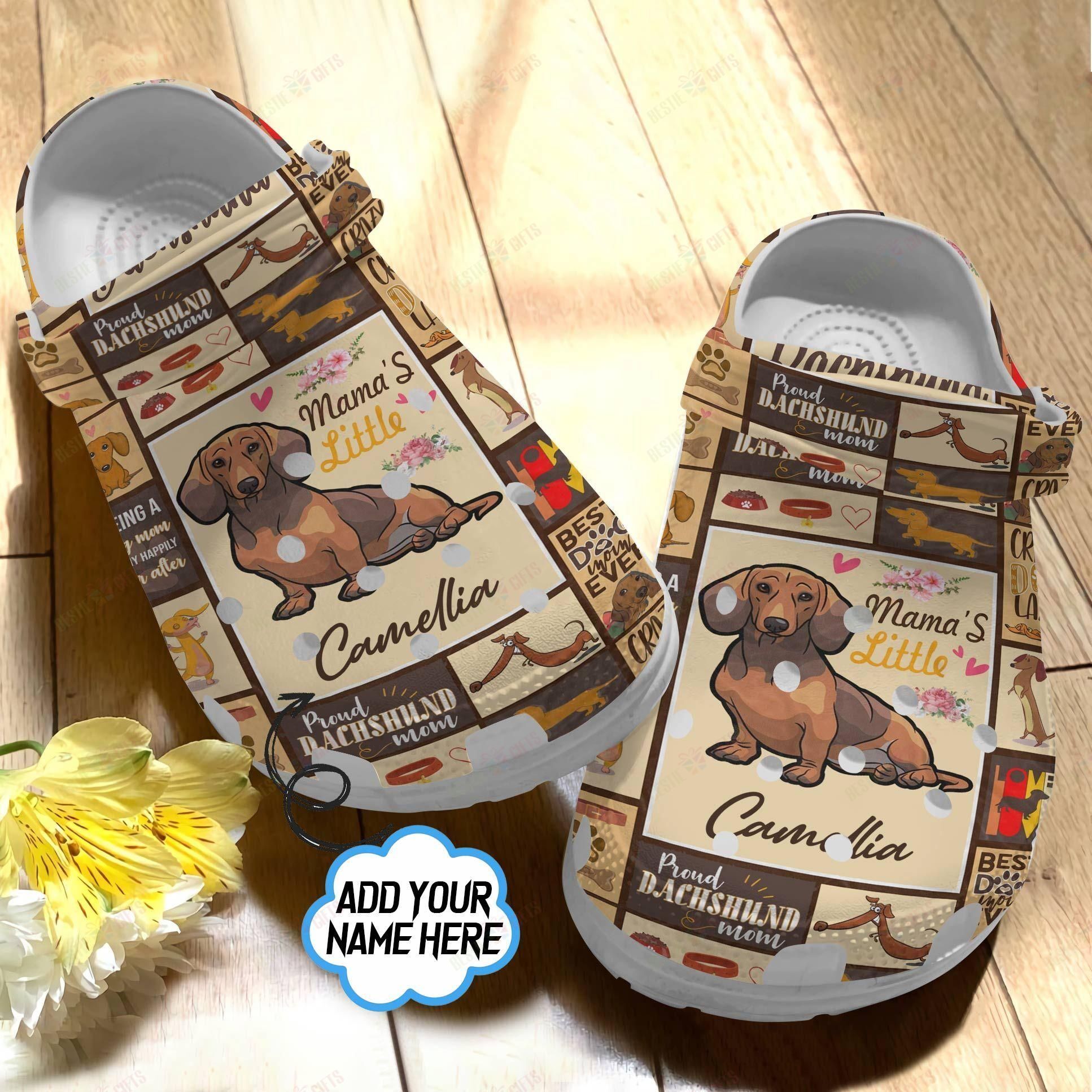 Dachshund Personalized Crocs Clog Classic Clog Whitesole Mama’S Little Dachshund Shoes Dachshund Personalized Crocs Clog Classic Clog Whitesole Mama’S Little Dachshund Shoes