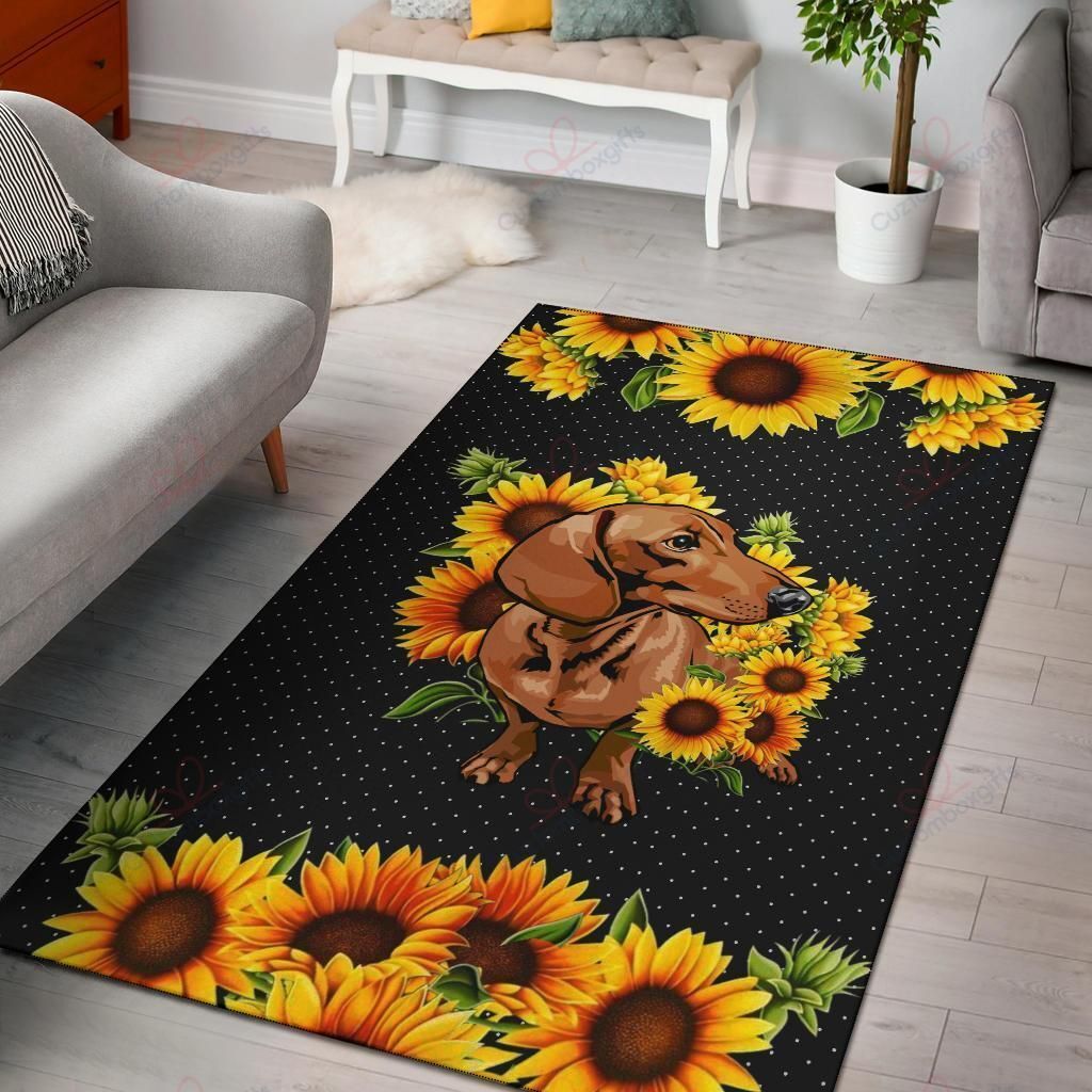Dachshund Sunflower Rug Sport Decor Gift Floor Decor Living Room Carpet Rug Area Rug - b280b7c17db1 Dachshund Sunflower Rug Sport Decor Gift Floor Decor Living Room Carpet Rug Area Rug - b280b7c17db1