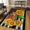 Dachshund Sunflowers Rug Sport Decor Gift Floor Decor Living Room Carpet Rug Area Rug - ddad777b71d2