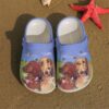 Dachshund With Floral Sku 726 Crocs Crocband Clog Comfortable For Mens Womens Classic Clog Water Shoes