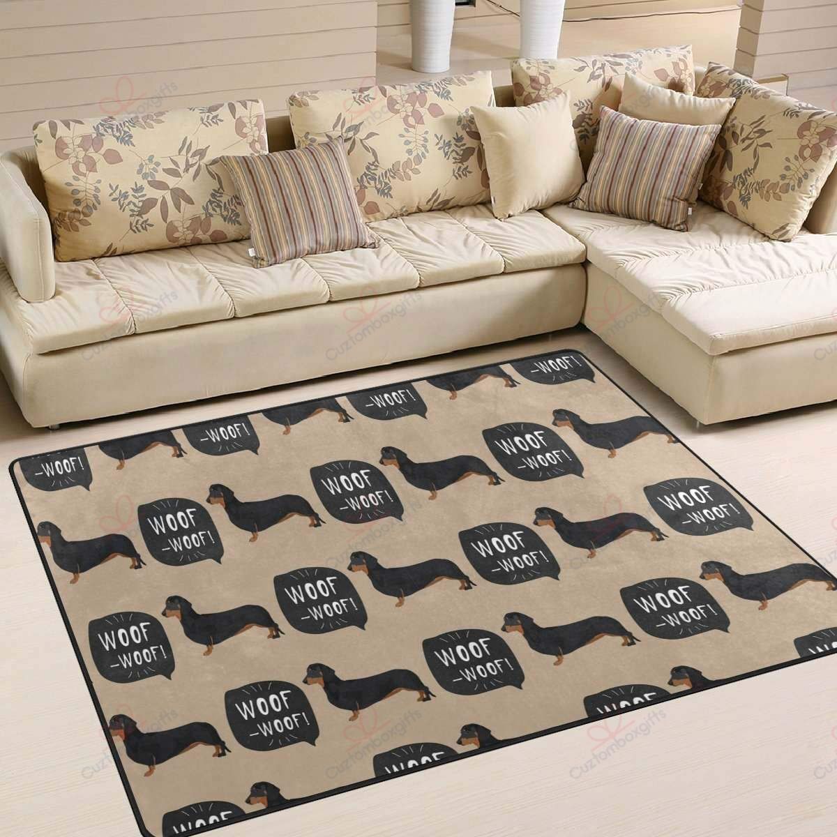 Dachshund Woof Woof Rug Sport Decor Gift Floor Decor Living Room Carpet Rug Area Rug - 0b9fb4f486df Dachshund Woof Woof Rug Sport Decor Gift Floor Decor Living Room Carpet Rug Area Rug - 0b9fb4f486df