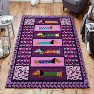 Dachshunds In Sweater Rug Sport Decor Gift Floor Decor Living Room Carpet Rug Area Rug - eee8c5574edc
