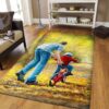 Dad And Son Learn To Ride Bike Rug Sport Decor Gift Floor Decor Living Room Carpet Rug Area Rug - ab0852d5dd34