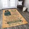 Dad I Will Always Be Your Little Girl Rug Sport Decor Gift Floor Decor Living Room Carpet Rug Area Rug - 18504a75eb0d