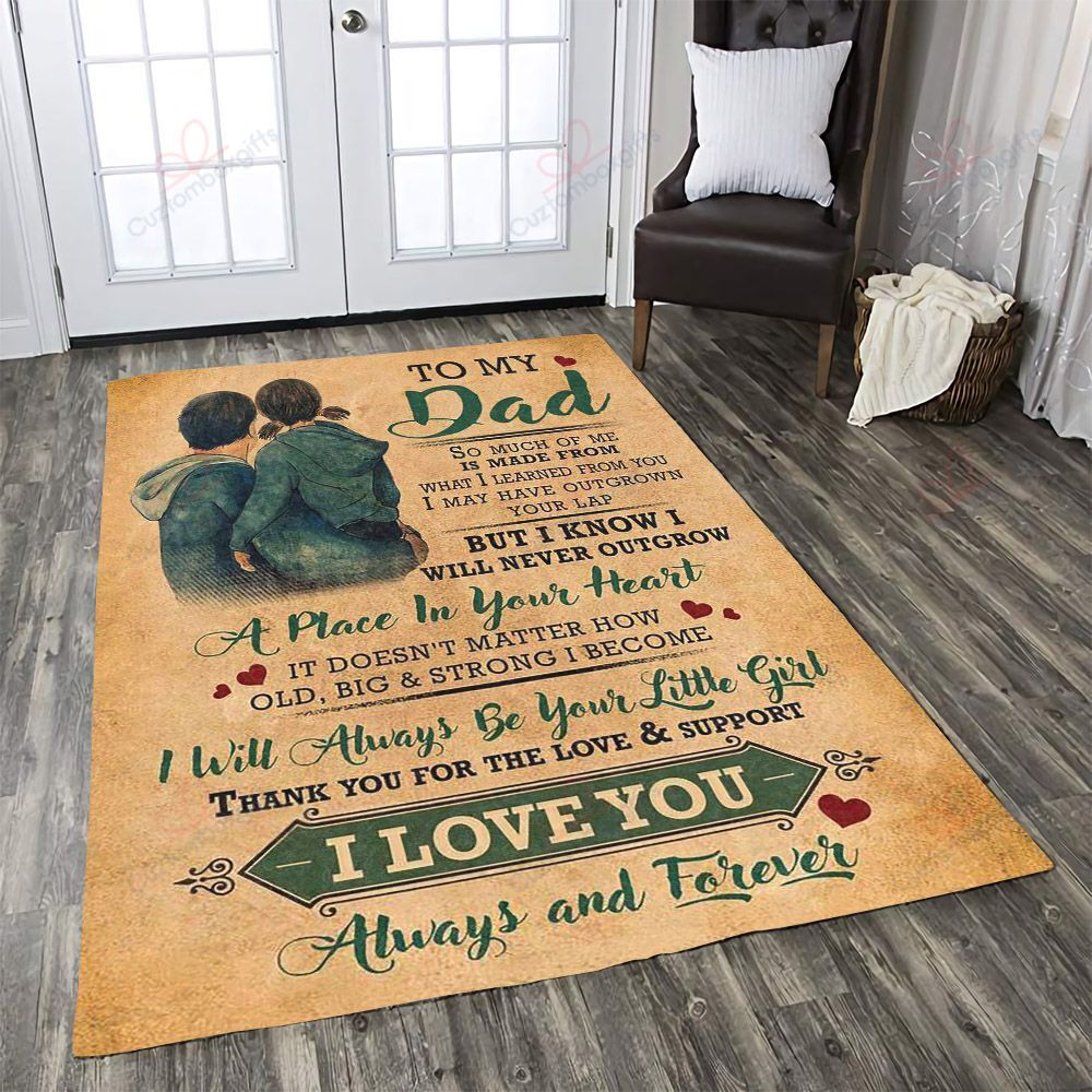 Dad I Will Always Be Your Little Girl Rug Sport Decor Gift Floor Decor Living Room Carpet Rug Area Rug - 18504a75eb0d Dad I Will Always Be Your Little Girl Rug Sport Decor Gift Floor Decor Living Room Carpet Rug Area Rug - 18504a75eb0d