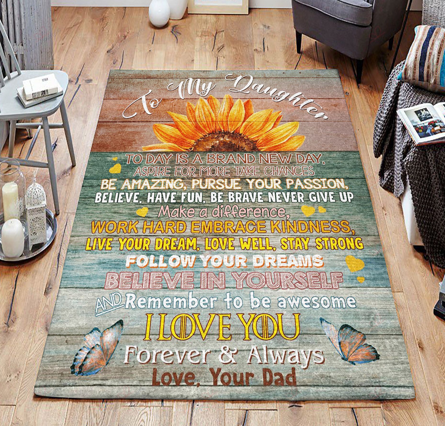 Dad To Daughter Make A Different Rug Sport Decor Gift Floor Decor Living Room Carpet Rug Area Rug - 6ccb49a805f4 Dad To Daughter Make A Different Rug Sport Decor Gift Floor Decor Living Room Carpet Rug Area Rug - 6ccb49a805f4