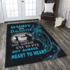 Daddy And Daughter Not Always Eye To Eye But Always Heart To Heart Rug Sport Decor Gift Floor Decor Living Room Carpet Rug Area Rug - c7587e93874e