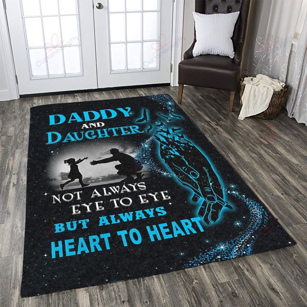 Daddy And Daughter Not Always Eye To Eye But Always Heart To Heart Rug Sport Decor Gift Floor Decor Living Room Carpet Rug Area Rug - c7587e93874e Daddy And Daughter Not Always Eye To Eye But Always Heart To Heart Rug Sport Decor Gift Floor Decor Living Room Carpet Rug Area Rug - c7587e93874e