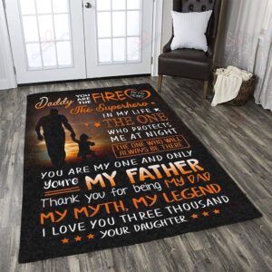 Daddy My Dad My Myth My Legend I Love You 3000 Rug Sport Decor Gift Floor Decor Living Room Carpet Rug Area Rug - f42d7c0faac4
