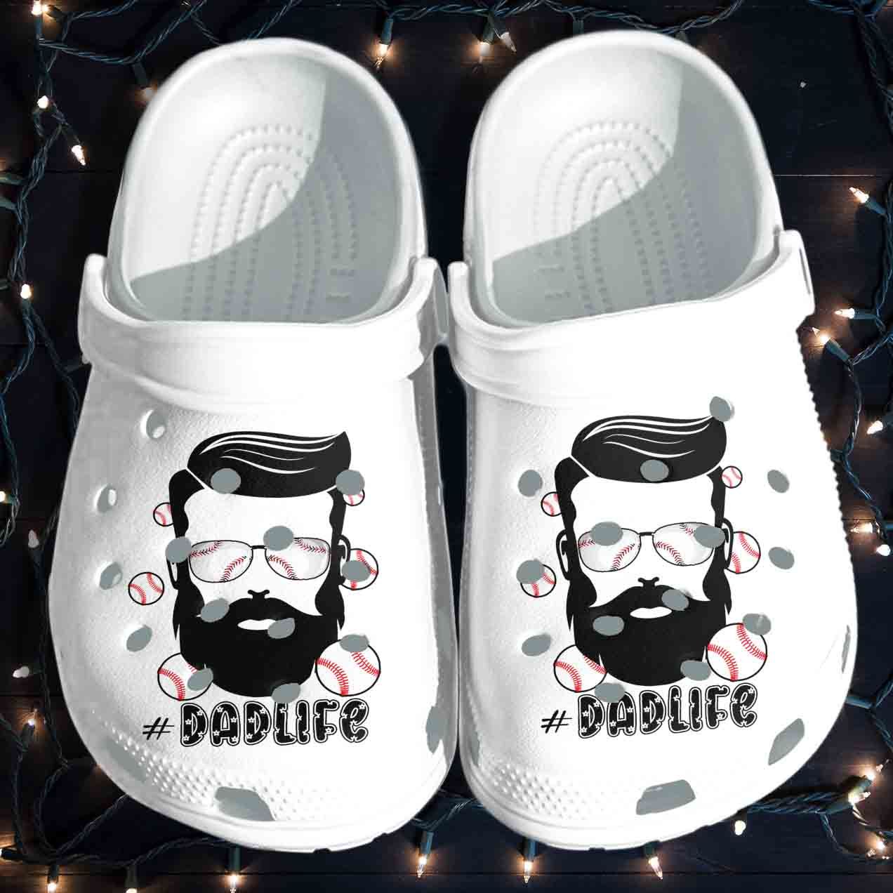 Dadlife With Baseball Sport Shoes Crocs Clog Clog Birthday Gift For Man Father Son Dadlife With Baseball Sport Shoes Crocs Clog Clog Birthday Gift For Man Father Son