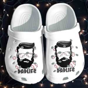 Dadlife With Baseball Sport Shoes  Crocs Clog Clog Birthday Gift For Man Father Son