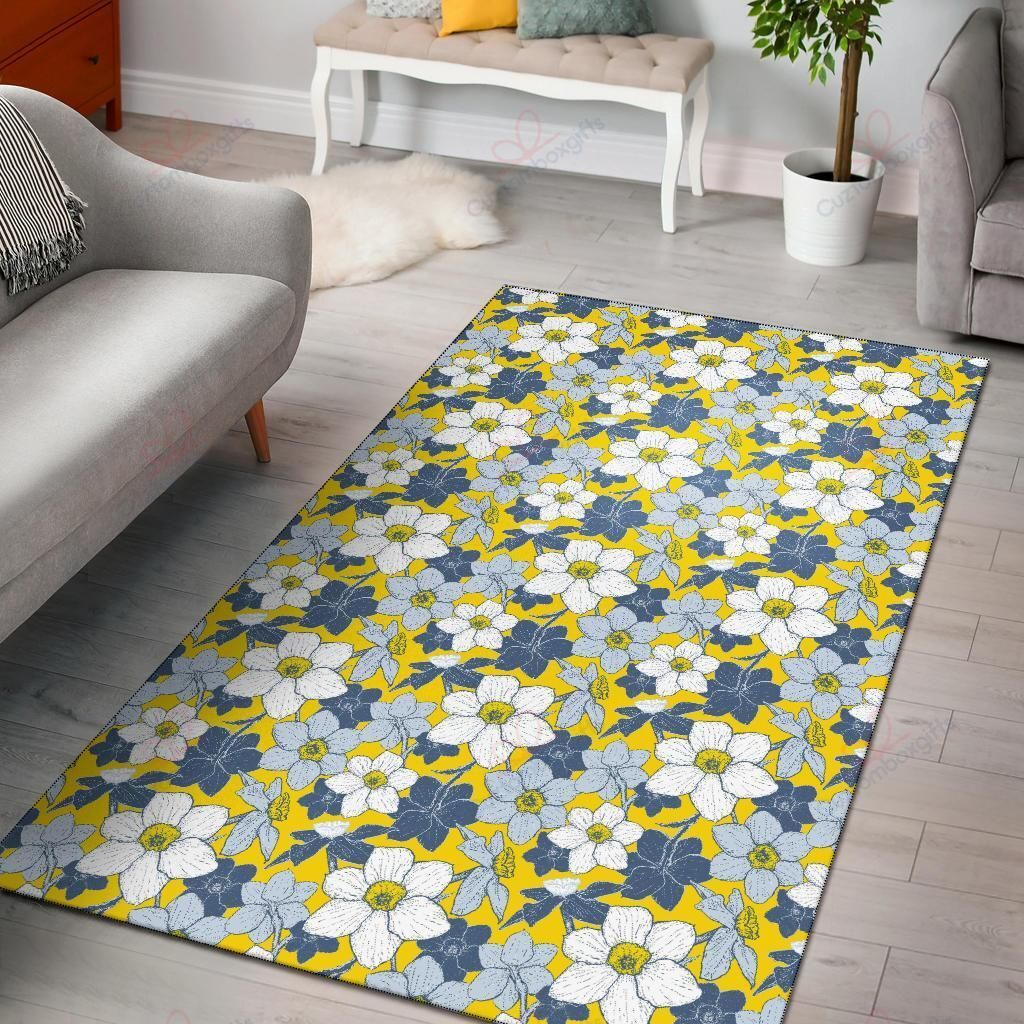 Daffodils Pattern 1 Rug Sport Decor Gift Floor Decor Living Room Carpet Rug Area Rug - 466425c25a31 Daffodils Pattern 1 Rug Sport Decor Gift Floor Decor Living Room Carpet Rug Area Rug - 466425c25a31