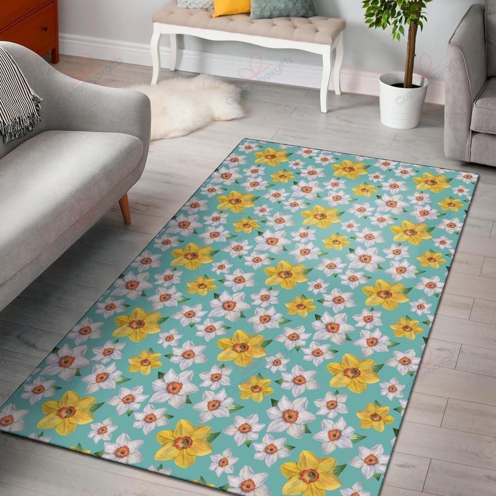 Daffodils Pattern 2 Rug Sport Decor Gift Floor Decor Living Room Carpet Rug Area Rug - e6e7b473e2f8 Daffodils Pattern 2 Rug Sport Decor Gift Floor Decor Living Room Carpet Rug Area Rug - e6e7b473e2f8