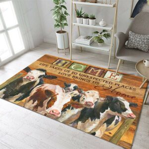 Dairy Cow Home Rug Sport Decor Gift Floor Decor Living Room Carpet Rug Area Rug - b5cc0d36c517
