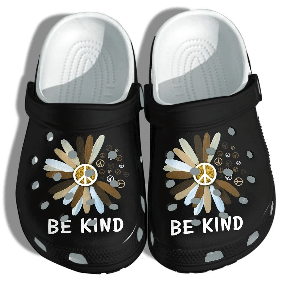 Daisy Flower Brown Be Kind Shoes Crocs Clog For Black Women – Peace Shoes Gifts For Black Daughter Daisy Flower Brown Be Kind Shoes Crocs Clog For Black Women – Peace Shoes Gifts For Black Daughter