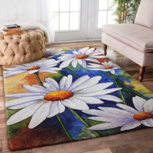 Daisy Flowers Rug Sport Decor Gift Floor Decor Living Room Carpet Rug Area Rug - 3e43c3fb43b4