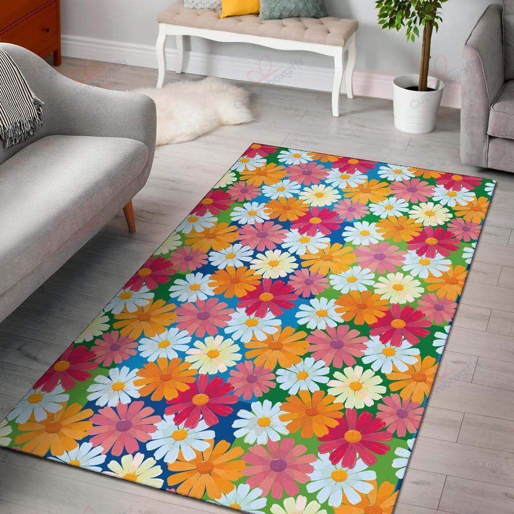 Daisy Pattern Rug Sport Decor Gift Floor Decor Living Room Carpet Rug Area Rug - e22971b977a6 Daisy Pattern Rug Sport Decor Gift Floor Decor Living Room Carpet Rug Area Rug - e22971b977a6