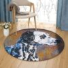 Dalmatian Round Carpet Floor Rug Living Room Bedroom Decor Round Area Rug Carpet