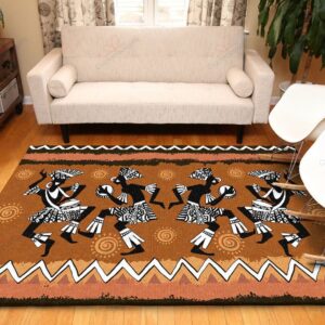 Dancing Africans Rug Sport Decor Gift Floor Decor Living Room Carpet Rug Area Rug - 5c0a9142f5ff