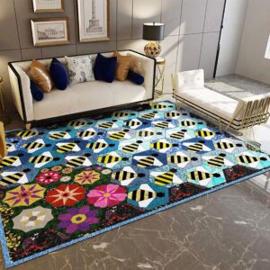 Dancing Bee Rug Sport Decor Gift Floor Decor Living Room Carpet Rug Area Rug - 7ba0efe6e999