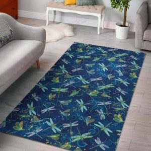 Dancing Dragonfly Rug Sport Decor Gift Floor Decor Living Room Carpet Rug Area Rug - 634596835bf2