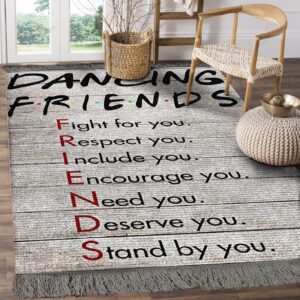 Dancing Friends Fight For You Respect You Rug Sport Decor Gift Floor Decor Living Room Carpet Rug Area Rug - 755985c6ec91