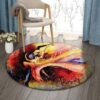 Dancing Round Carpet Floor Rug Living Room Bedroom Decor Round Area Rug Carpet