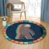 Dancing Sloth Round Carpet Floor Rug Living Room Bedroom Decor Round Area Rug Carpet