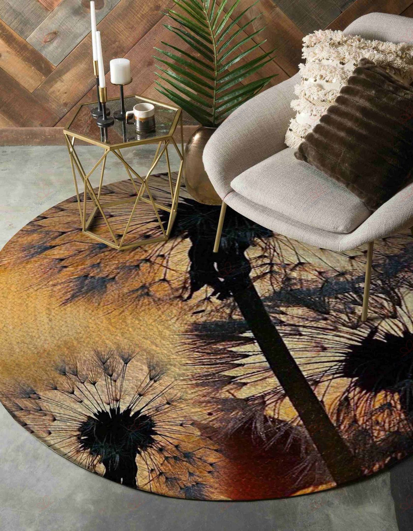 Dandelion 1 Round Carpet Floor Rug Living Room Bedroom Decor Round Area Rug Carpet Dandelion 1 Round Carpet Floor Rug Living Room Bedroom Decor Round Area Rug Carpet