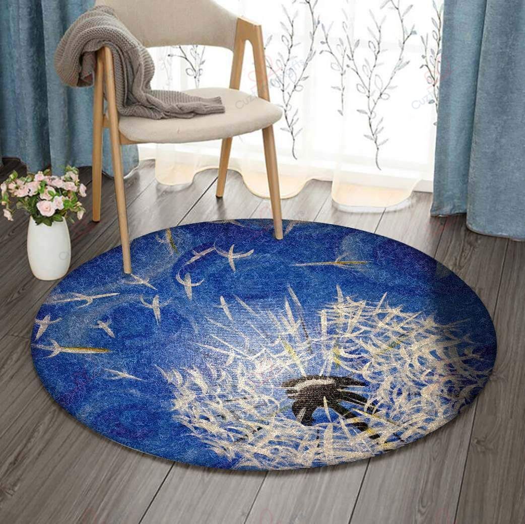 Dandelion 3 Round Carpet Floor Rug Living Room Bedroom Decor Round Area Rug Carpet Dandelion 3 Round Carpet Floor Rug Living Room Bedroom Decor Round Area Rug Carpet