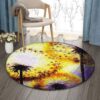 Dandelion 4 Round Carpet Floor Rug Living Room Bedroom Decor Round Area Rug Carpet