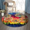 Dandelion 5 Round Carpet Floor Rug Living Room Bedroom Decor Round Area Rug Carpet