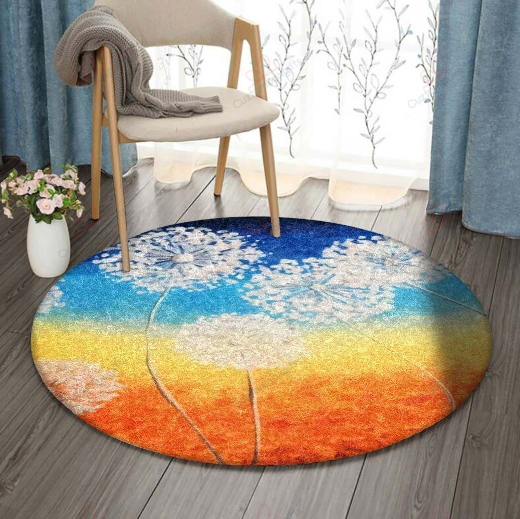 Dandelion 6 Round Carpet Floor Rug Living Room Bedroom Decor Round Area Rug Carpet Dandelion 6 Round Carpet Floor Rug Living Room Bedroom Decor Round Area Rug Carpet