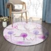 Dandelion Round Carpet Floor Rug Living Room Bedroom Decor Round Area Rug Carpet