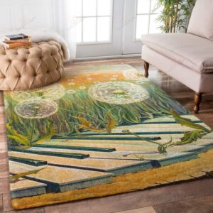 Dandelion Piano Rug Sport Decor Gift Floor Decor Living Room Carpet Rug Area Rug - 5dec408f4a2f