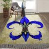 Dark Blue Flower Of New Orleans Fleur De Lys Symbol Of New Orleans Rug Sport Decor Gift Floor Decor Living Room Carpet Rug Area Rug - 8730959beff0