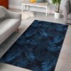 Dark Blue Tropical Leaf Pattern Rug Sport Decor Gift Floor Decor Living Room Carpet Rug Area Rug - d993718f49dd