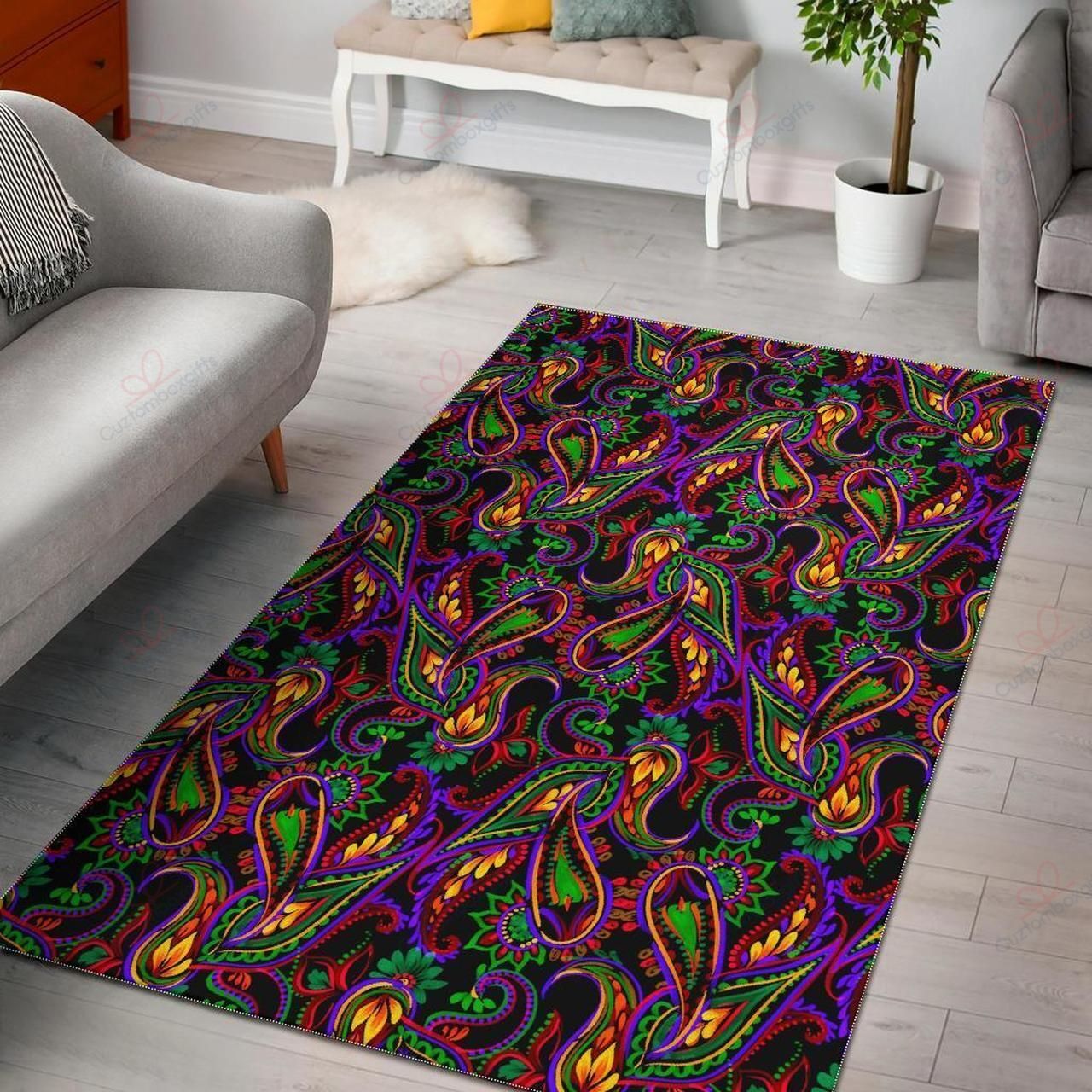 Dark Bohemian Paisley Pattern Rug Sport Decor Gift Floor Decor Living Room Carpet Rug Area Rug - 1c614a81a0dd Dark Bohemian Paisley Pattern Rug Sport Decor Gift Floor Decor Living Room Carpet Rug Area Rug - 1c614a81a0dd