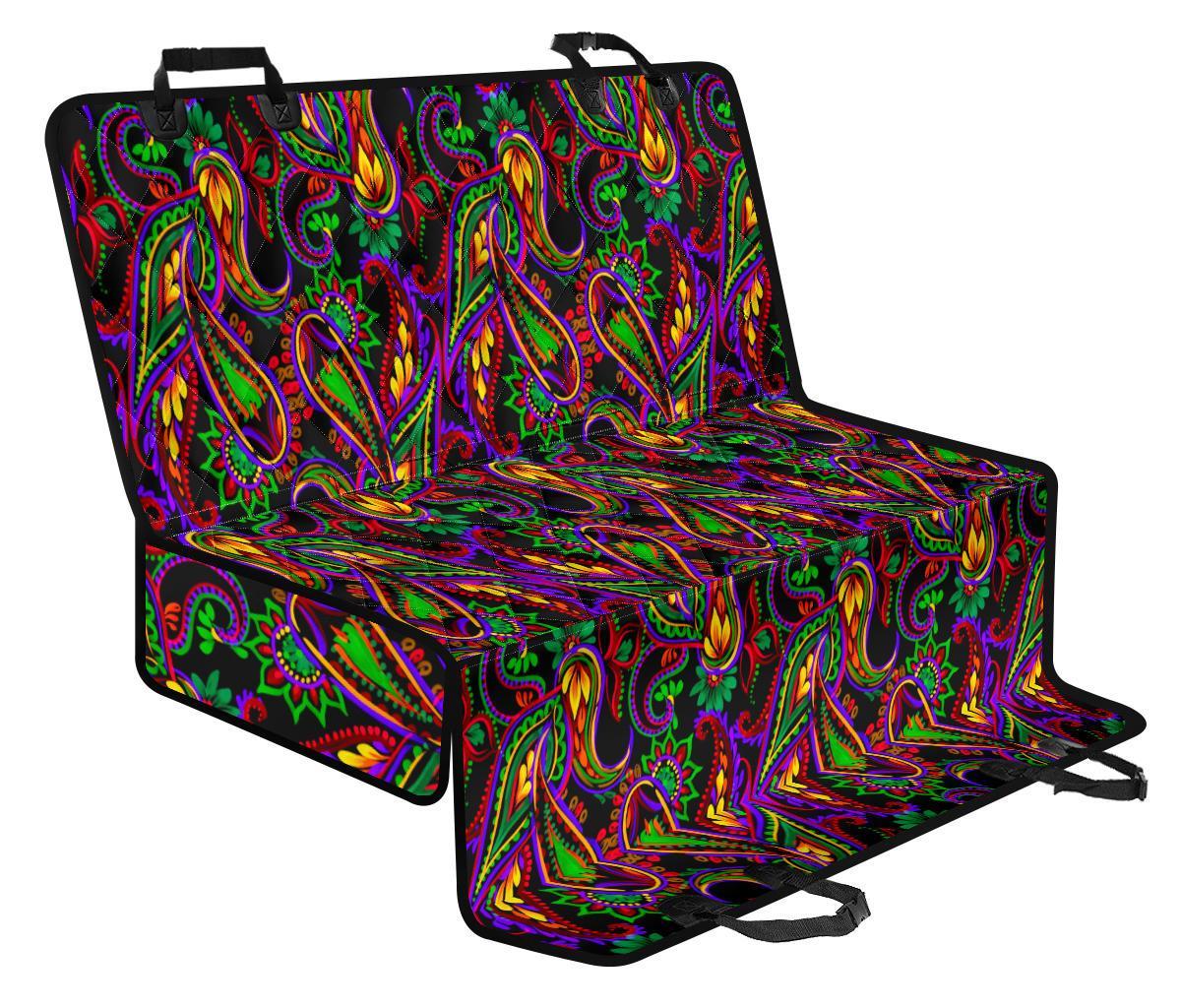 Dark Bohemian Paisley Pattern Print Pet Car Back Seat Cover - 507d4e9c0916 Dark Bohemian Paisley Pattern Print Pet Car Back Seat Cover - 507d4e9c0916