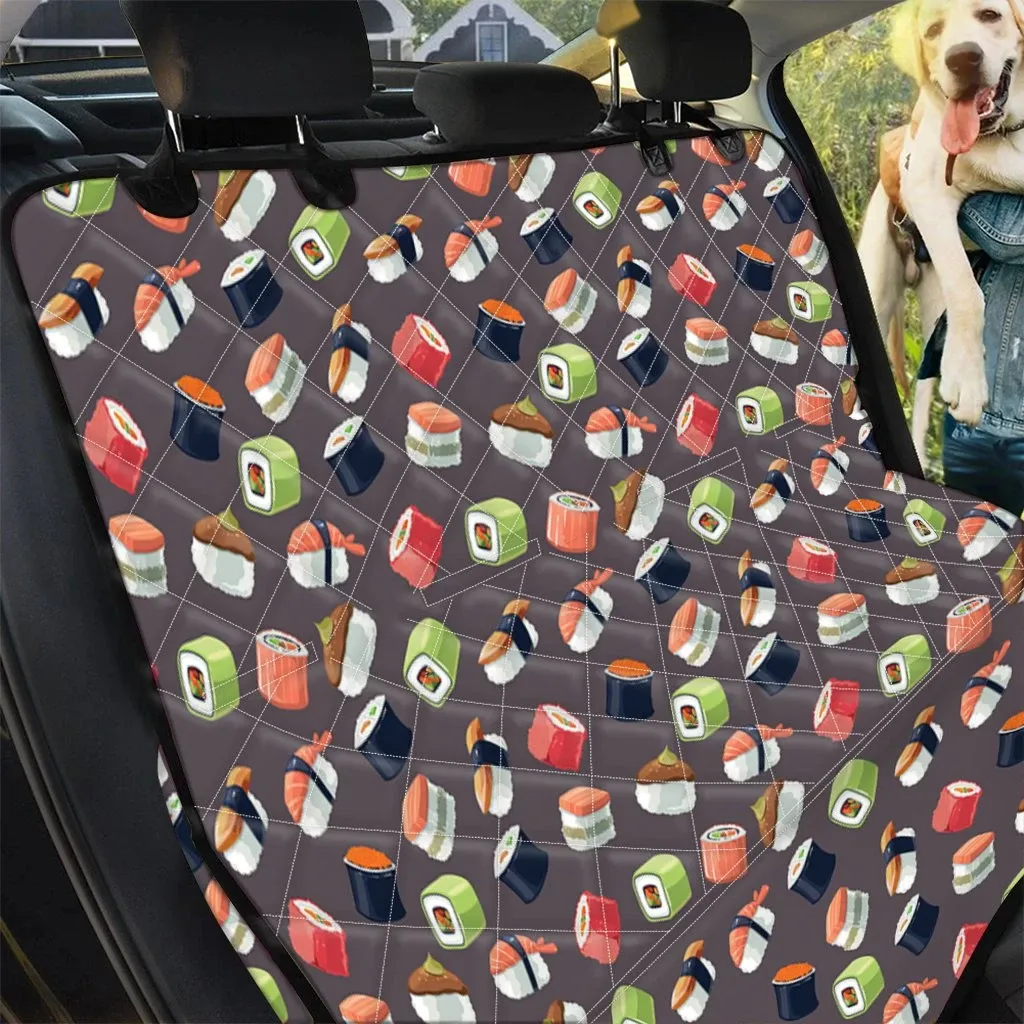 Dark Brown Colorful Japanese Sushi Car Back Seat Cover Dog Car Seat Covers - f2d9b300ca8f Dark Brown Colorful Japanese Sushi Car Back Seat Cover Dog Car Seat Covers - f2d9b300ca8f