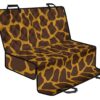 Dark Brown Cow Print Pet Car Back Seat Cover - 9c55daebf3ea