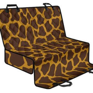 Dark Brown Cow Print Pet Car Back Seat Cover - 9c55daebf3ea