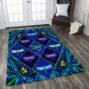 Dark Dragonfly Rug Sport Decor Gift Floor Decor Living Room Carpet Rug Area Rug - 18d8e523d0fb