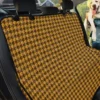 Dark Goldenrod And Black Houndstooth Car Back Seat Cover Dog Car Seat Covers - aa76fedefac6