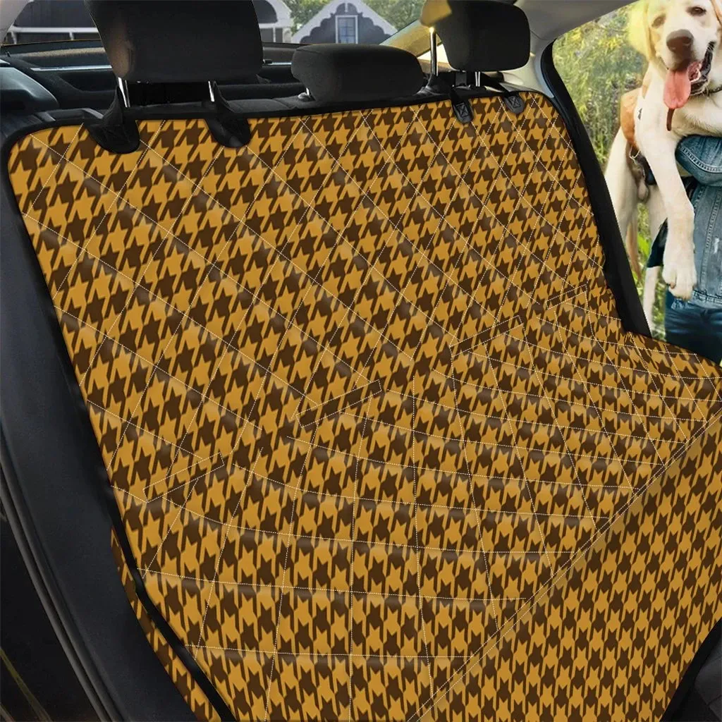 Dark Goldenrod And Black Houndstooth Car Back Seat Cover Dog Car Seat Covers - aa76fedefac6 Dark Goldenrod And Black Houndstooth Car Back Seat Cover Dog Car Seat Covers - aa76fedefac6