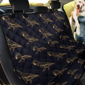 Dark Goldenrod And Black Parakeet Car Back Seat Cover Dog Car Seat Covers - fee2eff3cd53