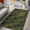 Dark Green And Black Camouflage Rug Sport Decor Gift Floor Decor Living Room Carpet Rug Area Rug - 3eff65a37a2c