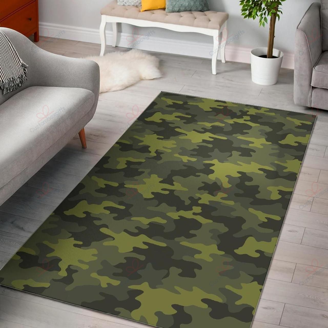 Dark Green Camouflage Rug Sport Decor Gift Floor Decor Living Room Carpet Rug Area Rug - 60a6b831b815 Dark Green Camouflage Rug Sport Decor Gift Floor Decor Living Room Carpet Rug Area Rug - 60a6b831b815