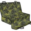 Dark Green Camouflage Print Pet Car Back Seat Cover - dfe4a1c44070