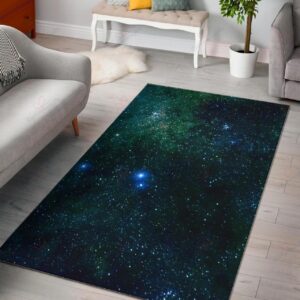 Dark Green Galaxy Space Rug Sport Decor Gift Floor Decor Living Room Carpet Rug Area Rug - 7adb7174493f